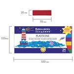 Пластилин классический BRAUBERG "АКАДЕМИЯ Супер ХИТ", 24 цвета, 480 г, стек, ВЫСШЕЕ КАЧЕСТВО, 106424