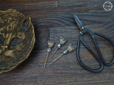 Счетная игла "Недовольный котик"