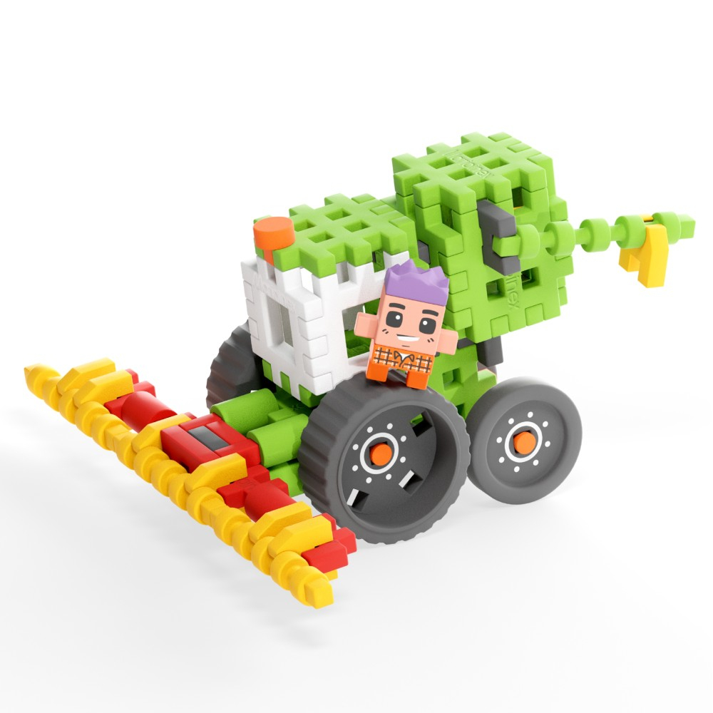 Marioinex - Конструктор Mini Waffle FARMER Комбайн 60 шт. 907528
