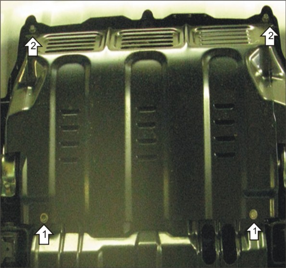 Защита Радиатора. 3 мм, Сталь. для Mitsubishi Pajero Sport 2008-2016, L200 2006-2015 MOTODOR.11315