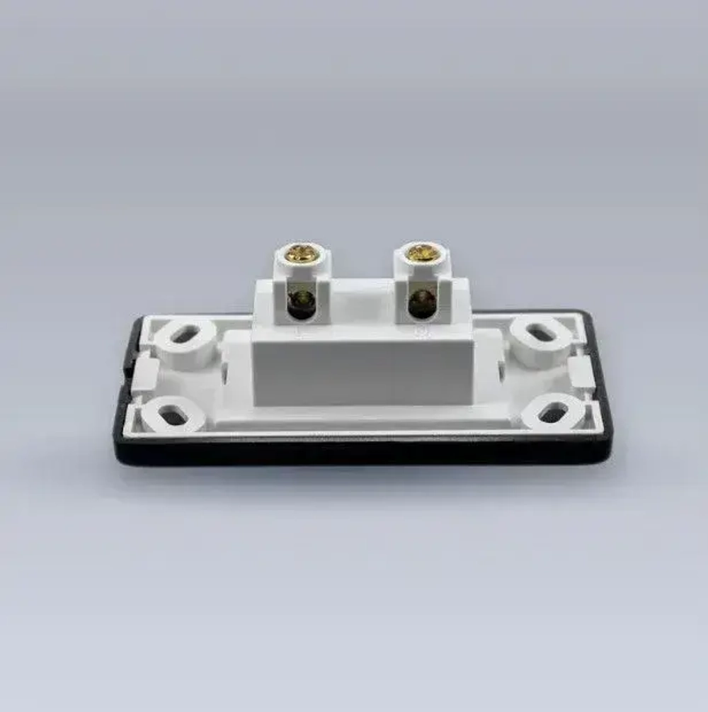 Розетка врезная мебельная "Eleganz" MINI 250в, 10А, черный цвет, мини розетка 81x41x28мм., 1 шт.