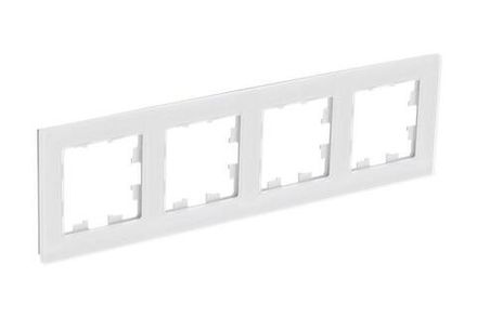 Рамка 4-м AtlasDesign Nature натур. стекло бел. SE ATN360104