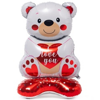 Фигура AIR Мишка с сердцем ILY белый 58'' ВЗ