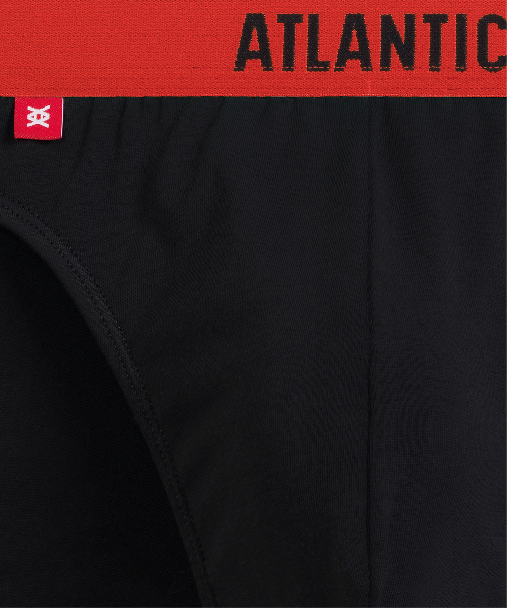 Мужские трусы слипы спорт Atlantic, набор 5 шт., хлопок, черные, 5SMP-004