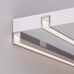 Профиль с экраном SL-MINI-8-2000 ANOD+OPAL (Arlight, Алюминий) 036832