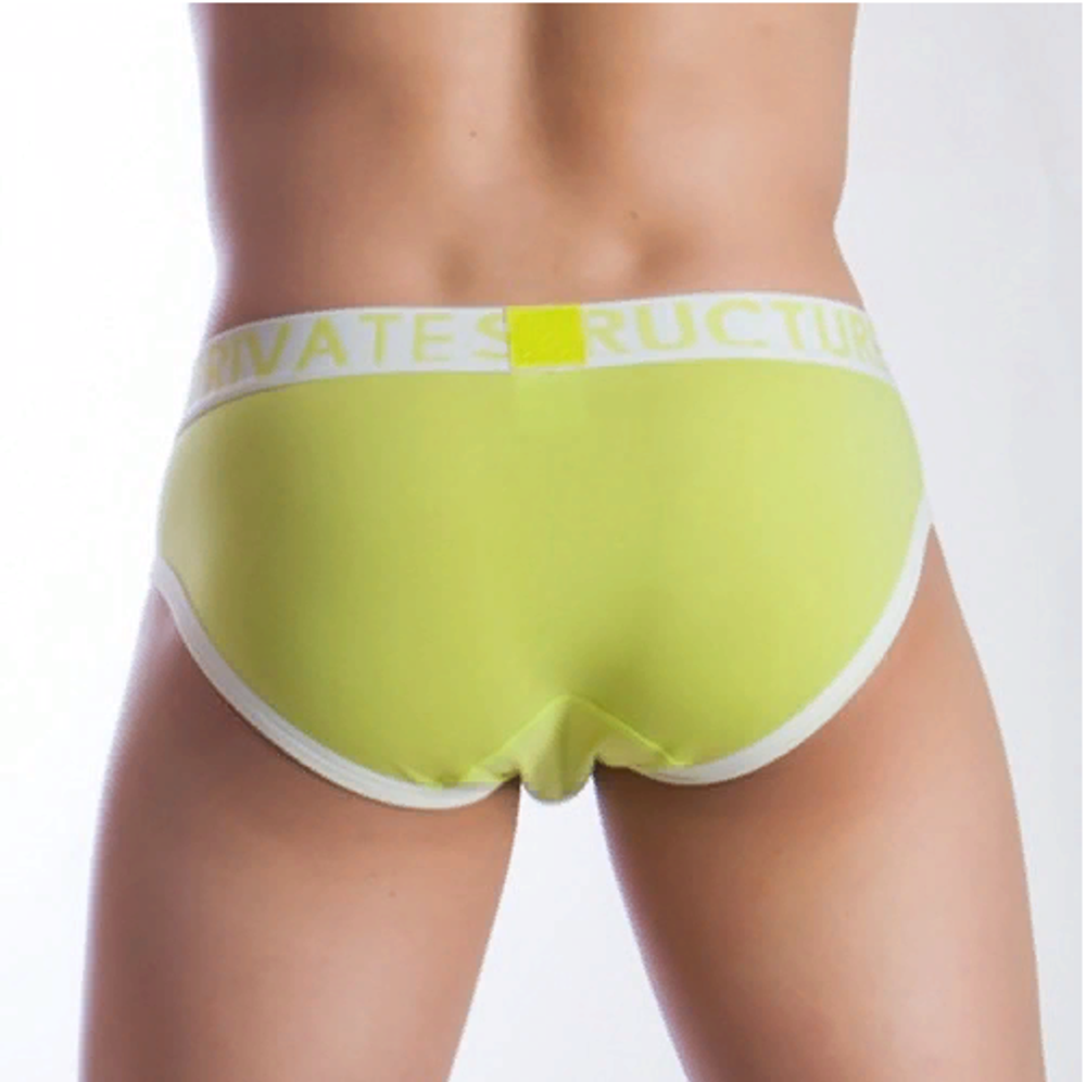 Мужские трусы брифы желтые Private Structure NOS Spectrum Yellow Brief PST0057