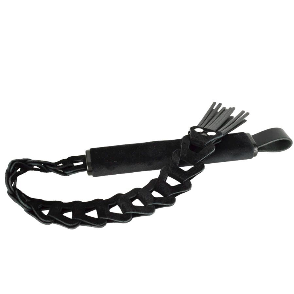 Черная велюровая плеть «Клеопатра» - 56 см. (Цвет: черный)