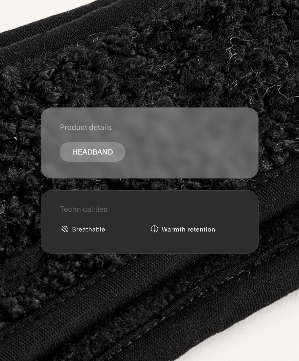 Oysho Флисовая повязка на голову, черный