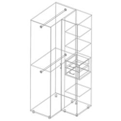 Шкаф 2-ств угловой МС "Анита"