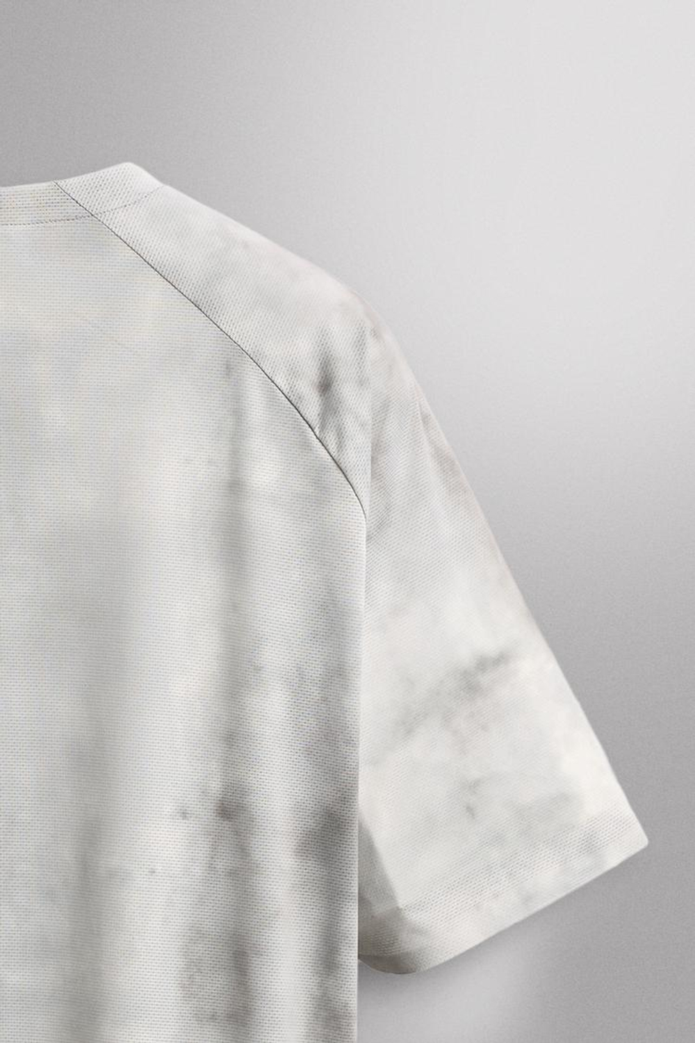 ZARA ФУТБОЛКА ДЛЯ БЕГА С ПРИНТОМ, ОТТЕНКИ СЕРОГО