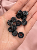 Пуговицы Гучч. на прокол черные