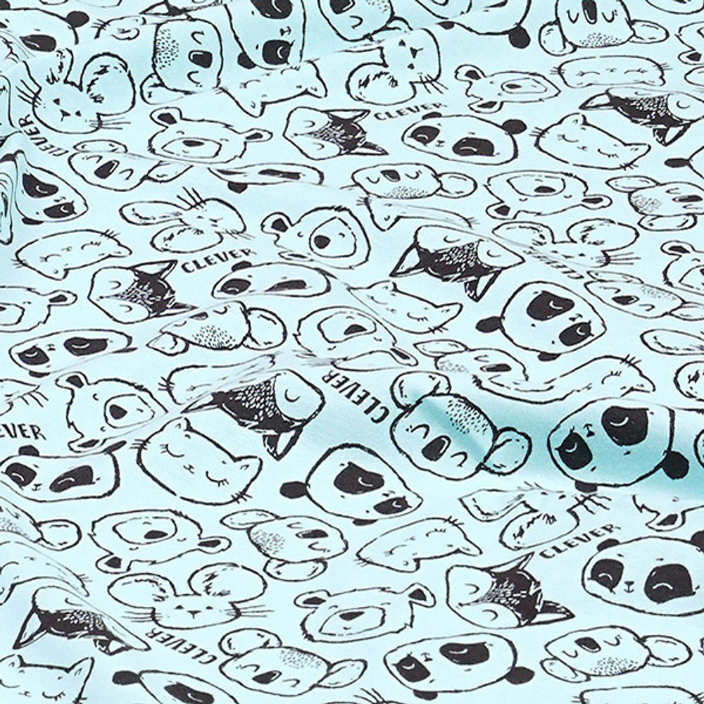 Кулирная гладь с рисунком, 100% хлопок, 150 гр/м2, 185 см