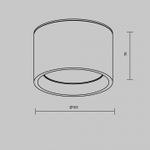 Накладной светильник Maytoni Hydra C090CL-10W3K-B
