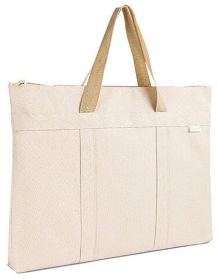 Портфель  40*30*4см 1 отд. на молнии ткань белый