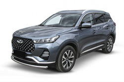 Защита переднего бампера (нержавейка) Chery Tiggo 7 Pro (2020-2023) d57