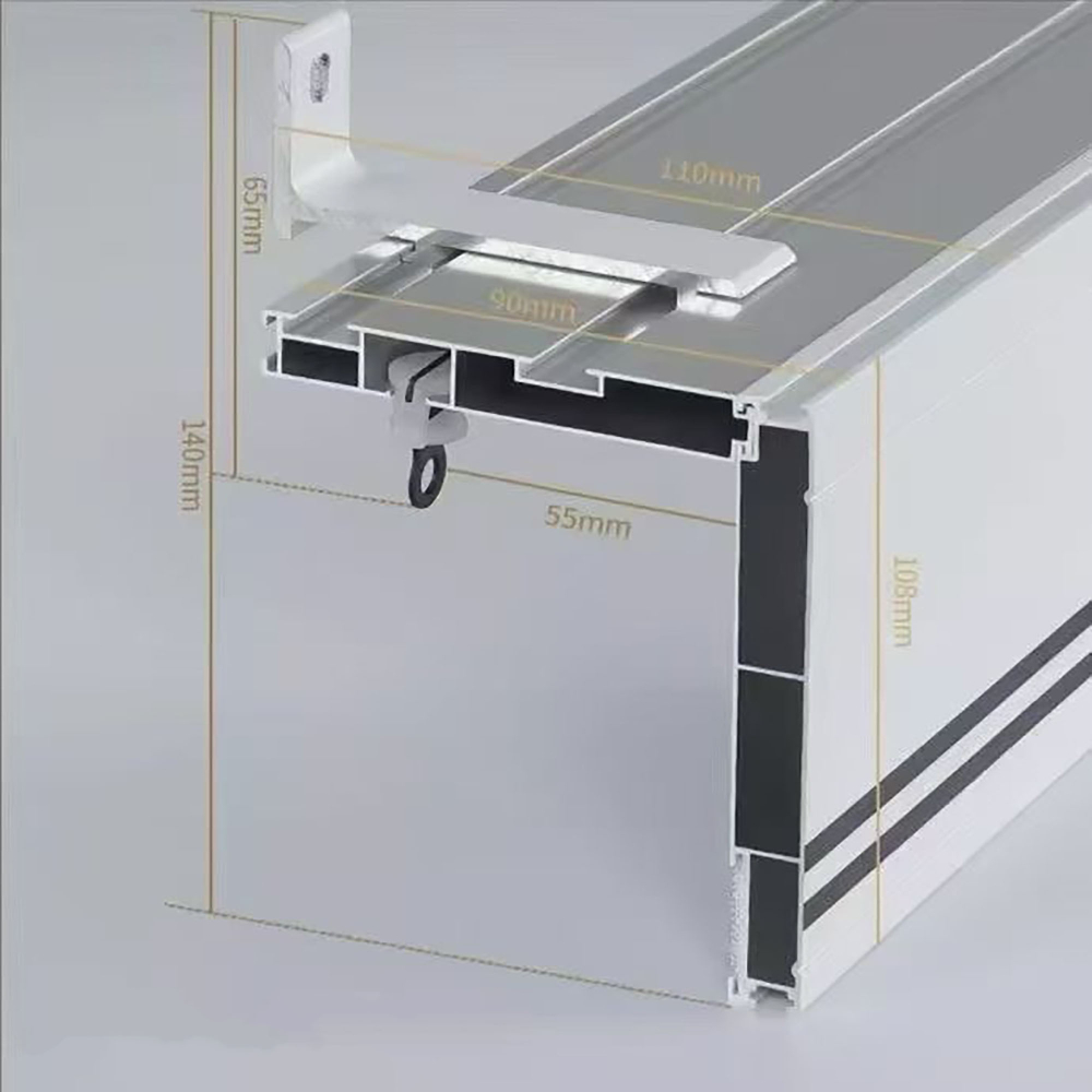 Алюминиевый короб для карниза, скрытый потолочный профиль для штор