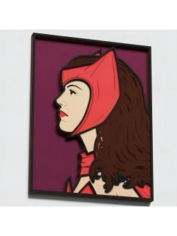 3D Картина по номерам из дерева Алая ведьма, 23x30 см