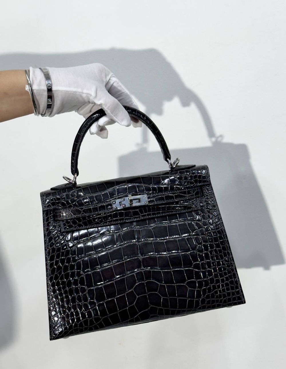 Сумка Hermes из кожи крокодила 25 см, арт. 466225208