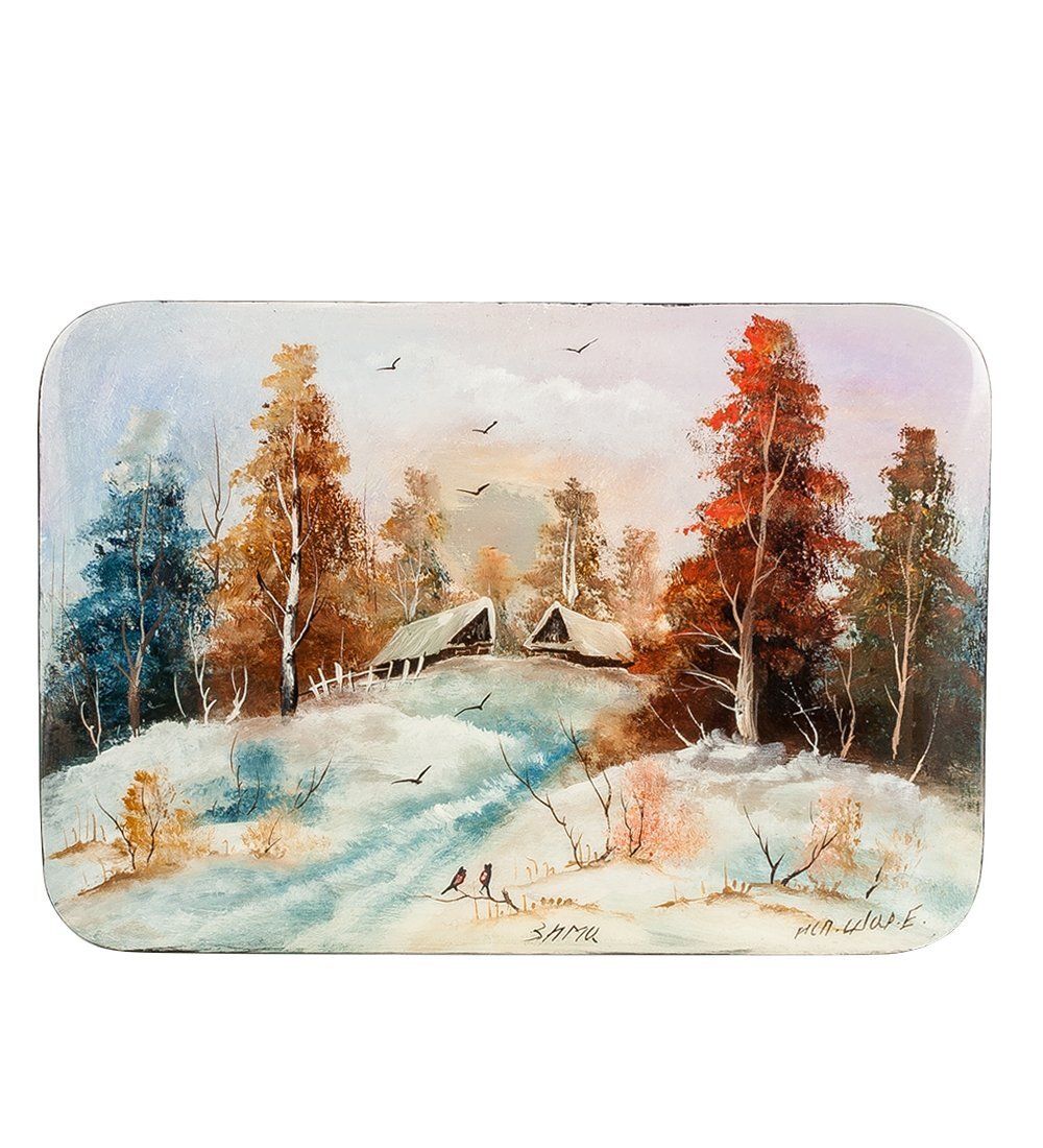 Народные промыслы ШК-25/10 Шкатулка «Зима» Шор. Е.