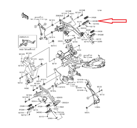 34028-0328. STEP,FR,RH. Kawasaki