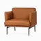 Кресло Bisq, коричневвая кожа