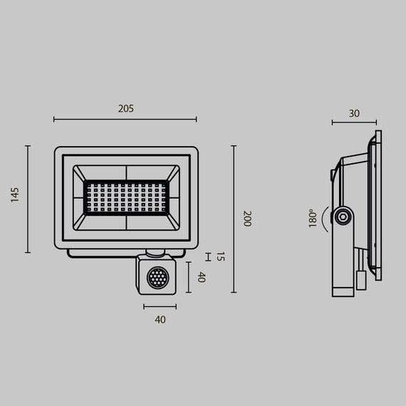 Прожектор светодиодный Maytoni Flood 50W 4000K FL001-L50B4KSR