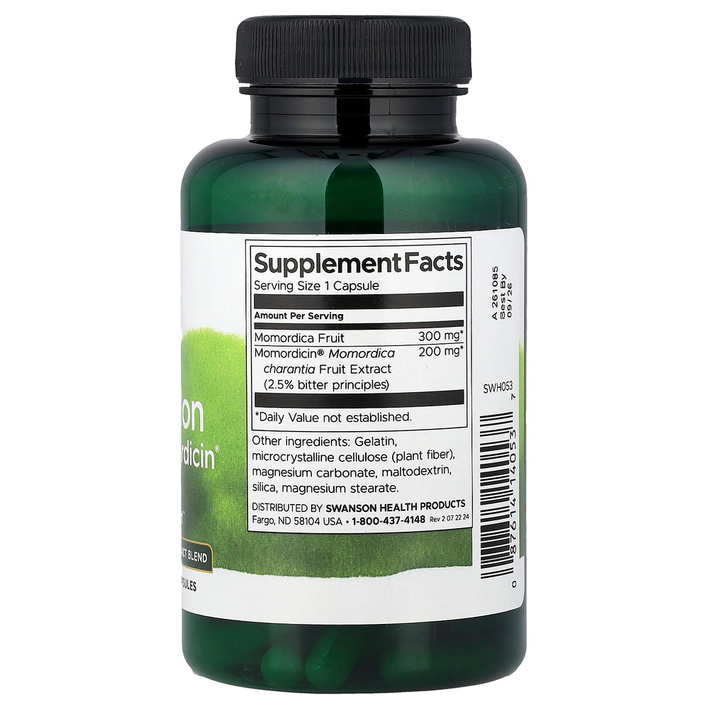 Swanson, горькая дыня с Momordicin®, 120 капсул