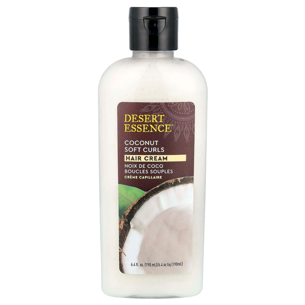 Desert Essence, крем для волос с кокосом, для мягких локонов, 190 мл (6,4 жидк. унции)