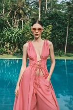 Розовая туника из хлопка