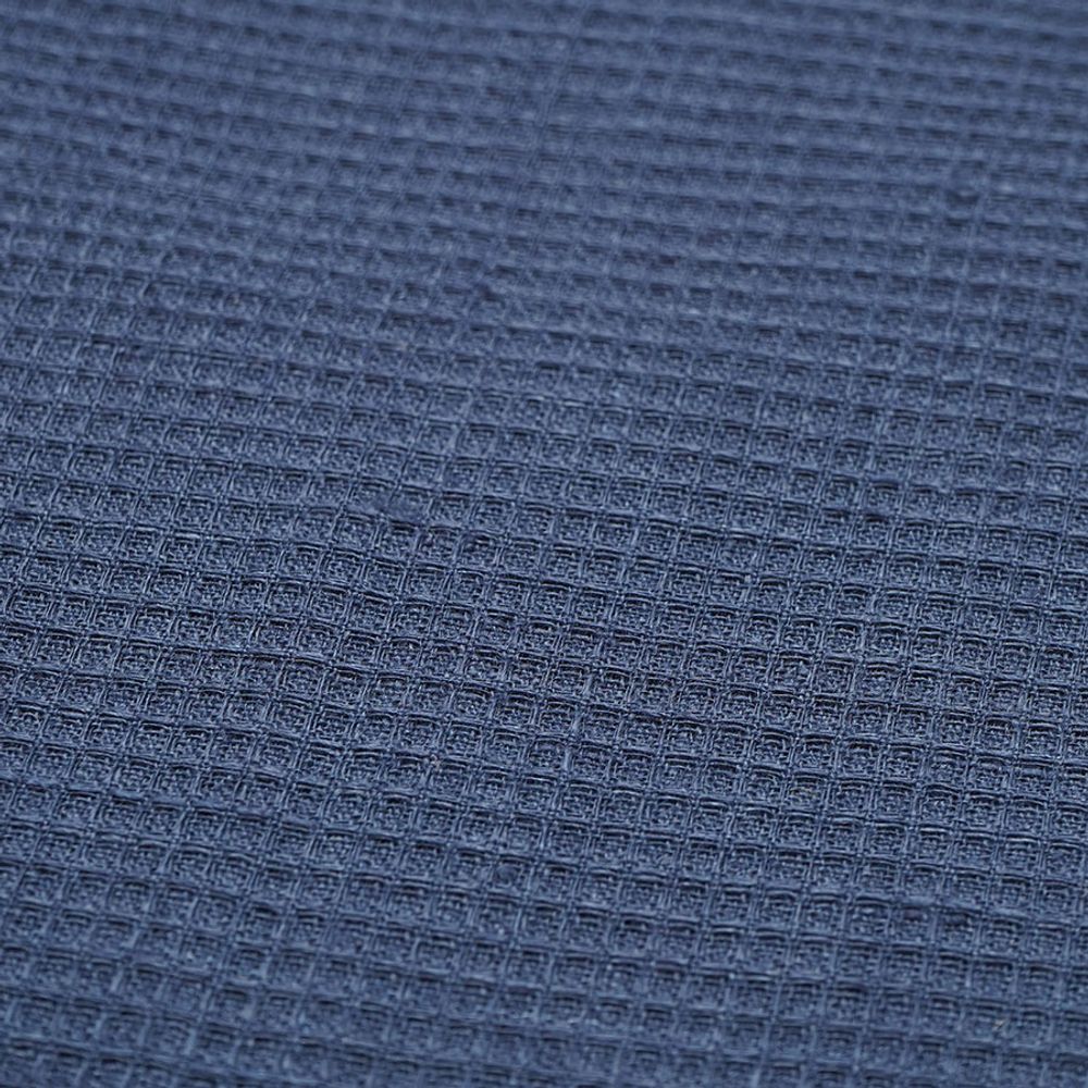 Набор из двух вафельных полотенец изо льна темно-синего цвета из коллекции Essential, 50х70 см