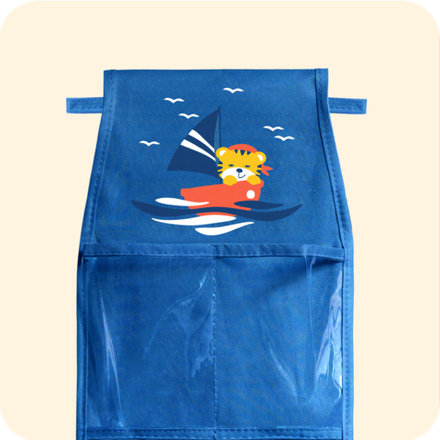 Кармашки в садик 83х24 Тигрёнок (синий)