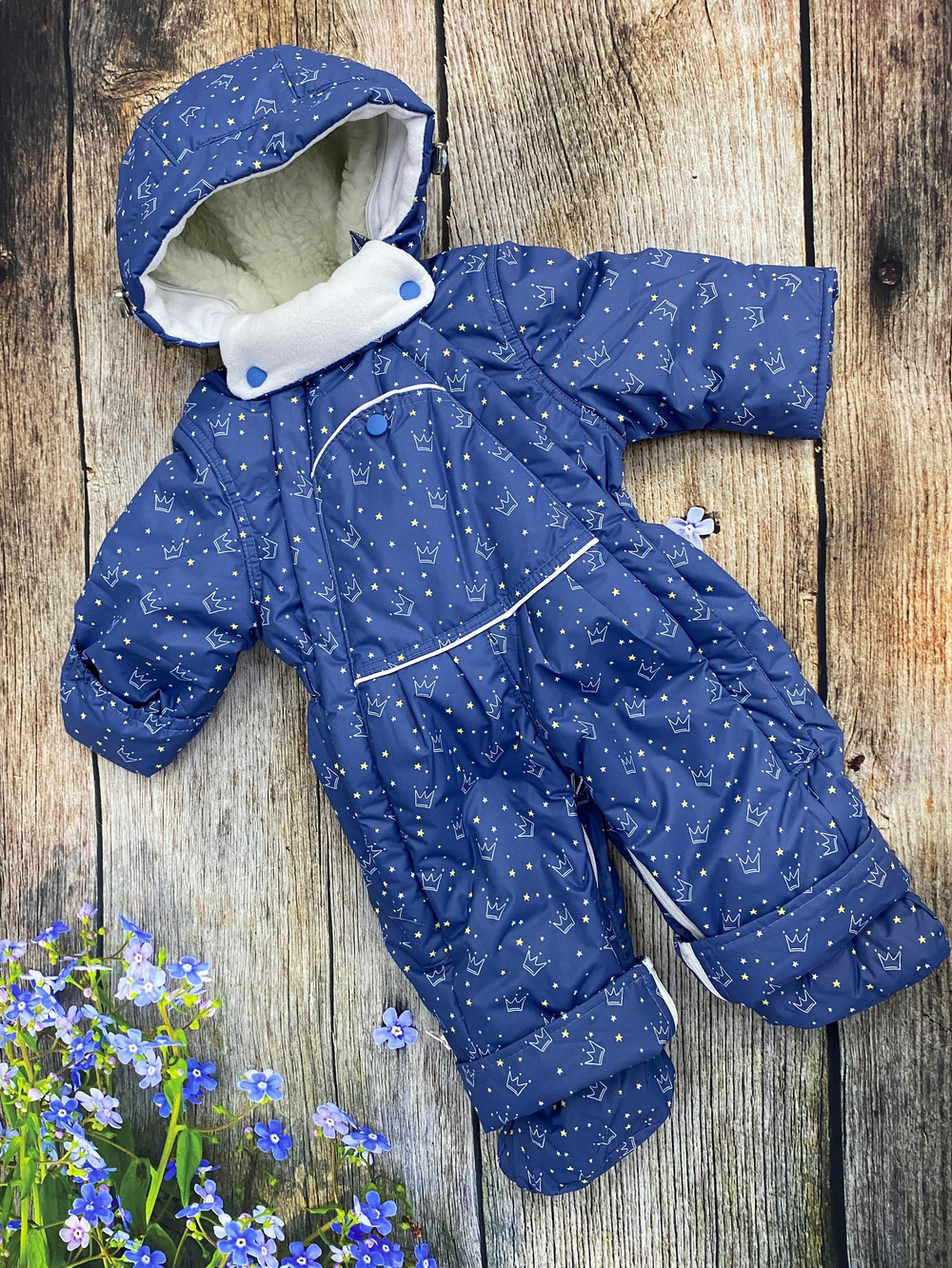 Комбинезон-трасформер детский 2в1 "Принц" , модель: 72-18 (Цвет: Т. брусника, Размер: 80)