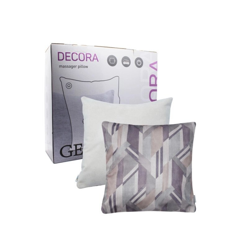 БЕСПРОВОДНАЯ МАССАЖНАЯ ИНТЕРЬЕРНАЯ ПОДУШКА GESS DECORA — СЕРАЯ