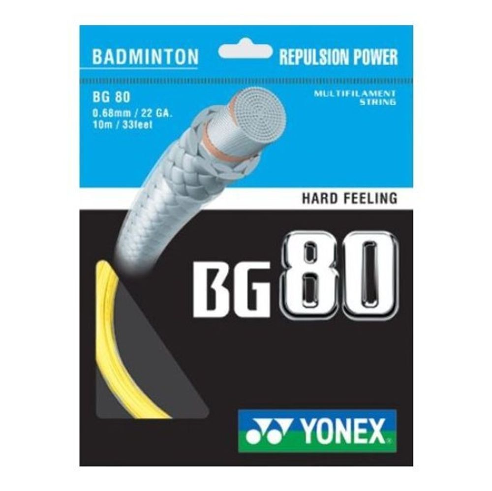 Струны для бадминтона Yonex BG 80 (10 m) - yellow