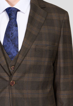 Мужской костюм тройка (темно-коричневый) В75
