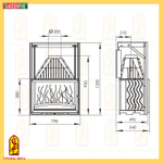 Каминная топка Камилла 800П