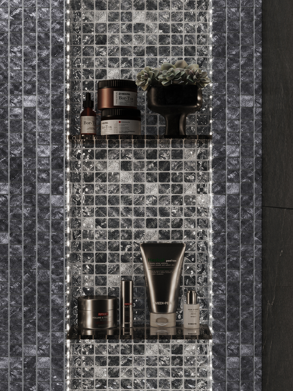 Мозаика стеклянная Atlantis Iron/Атлантика металлический (24х24) 315х315х4 мм