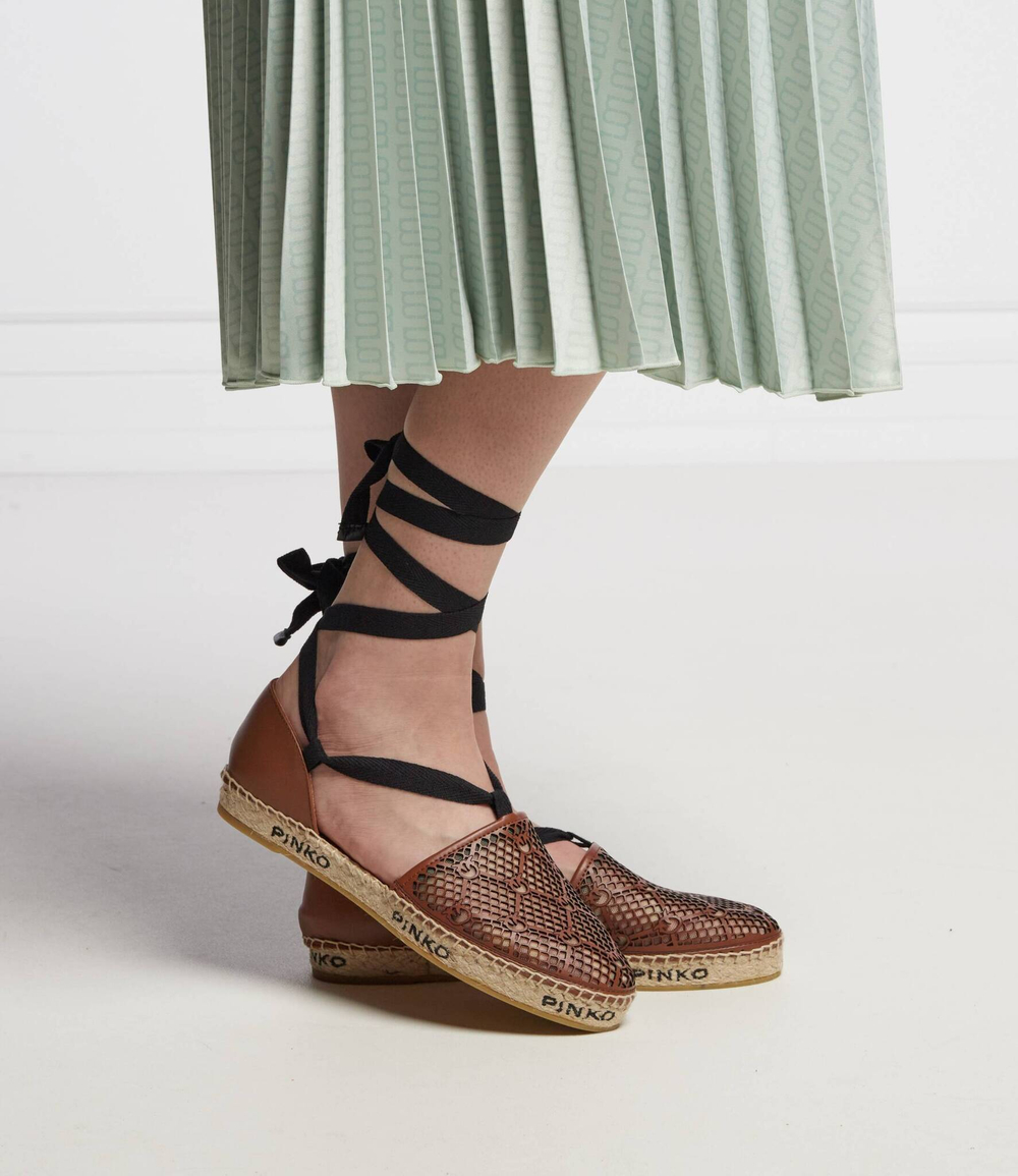 Кожаные эспадрильи angelica Pinko - коричневый(1H2119 Y86A)