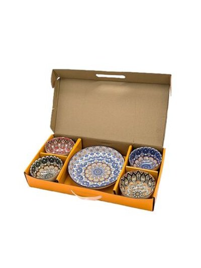Набор керамической посуды "Восток", 5 пиал с орнаментом (201893164)