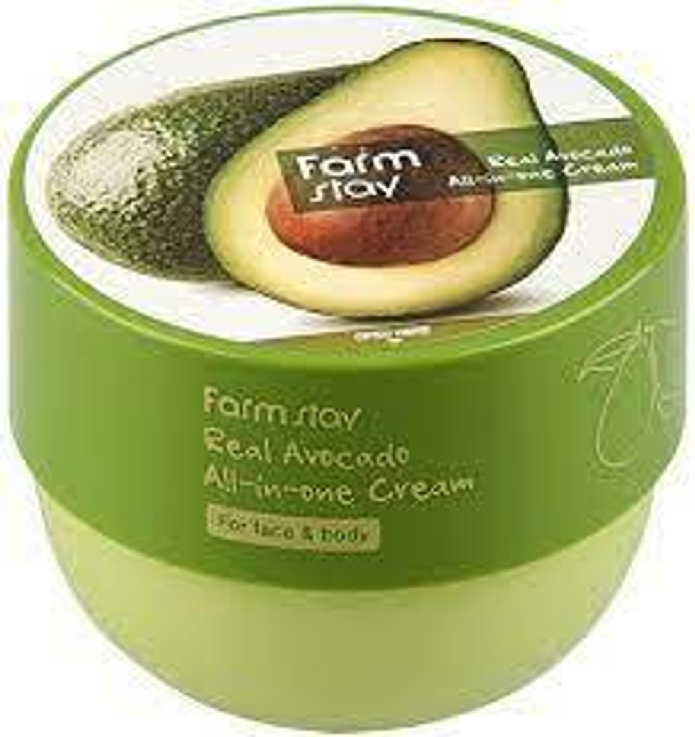 Крем для лица и тела с маслом авокадо FarmStay Real Avocado All-In-One Cream, 300 мл