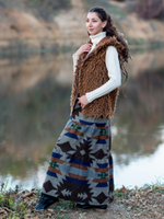 Длинная шерстяная юбка с орнаментом