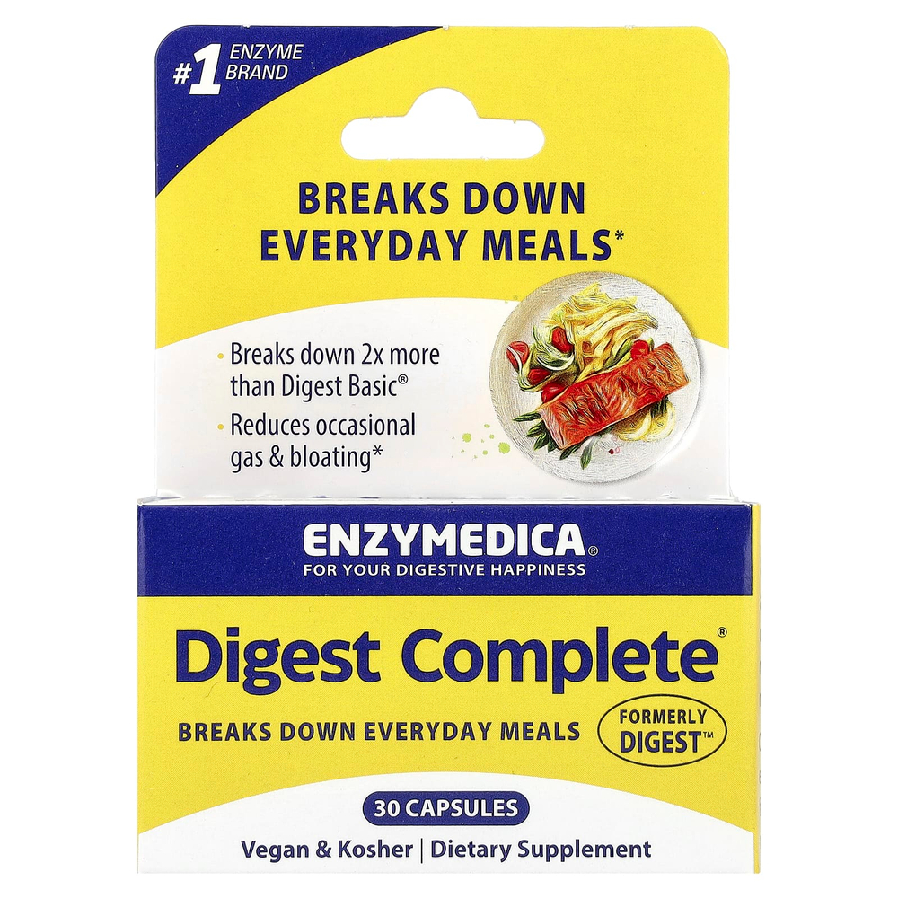 Enzymedica, Digest, комплексная ферментная формула, 30 капсул