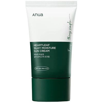 Успокаивающий солнцезащитный крем с хауттюйнией ANUA Heartleaf Silky Moisture Sun Cream SPF50+PA++++ 50 мл