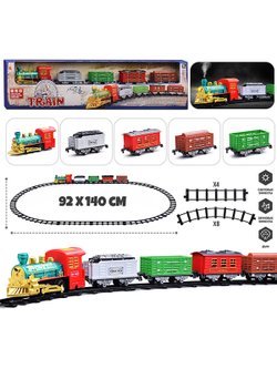 Игра Железная дорога локомотив с вагонами ретро (5818-1P)