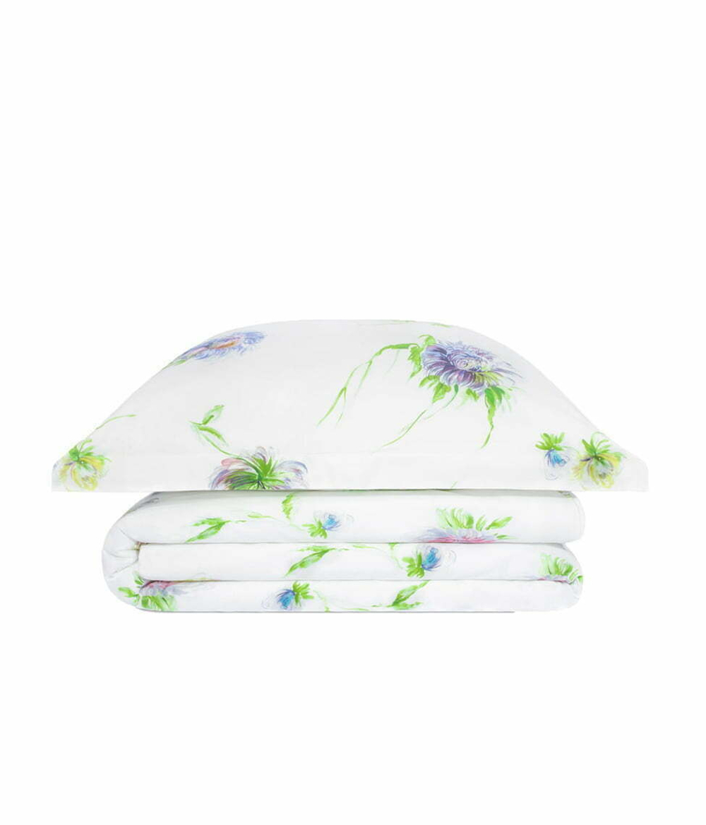 Постельное белье 2 спальное евро Decoflux Aster Blanc