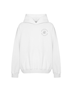 Комплект: толстовка и брюки из футера на кнопках белый