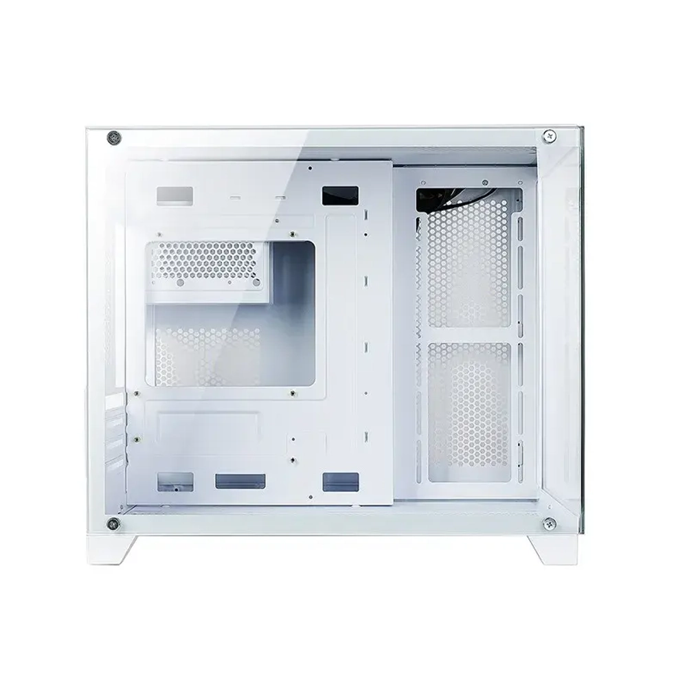 Компьютерный корпус Huntkey S960 StormX, Без БП, 0.6mm, 2xUSB2.0, 1xUSB3.0, HD-Audio, mATX, White