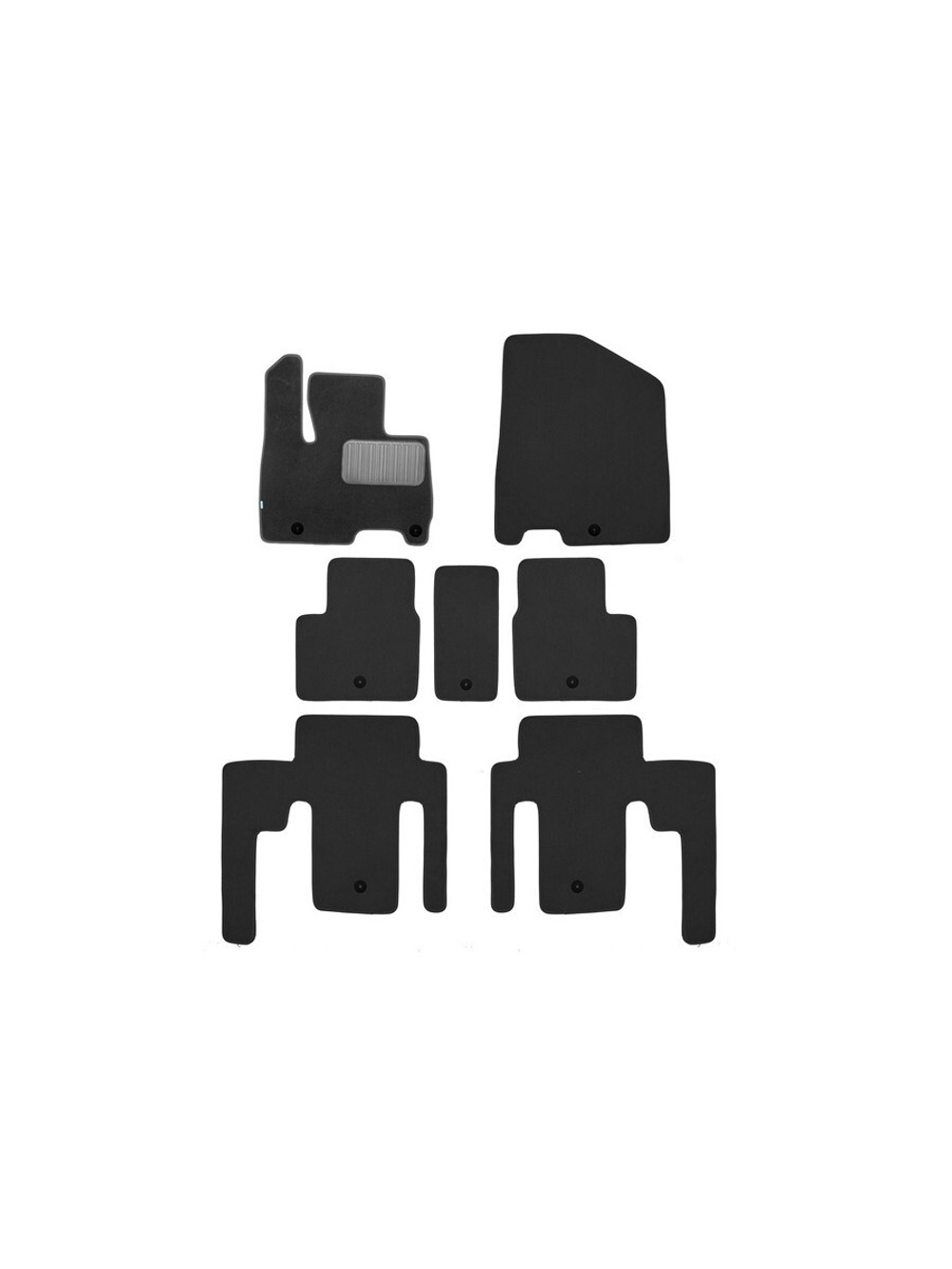 Коврики в салон для KIA Carnival Prestige, 2020-,минивэн, 7шт.(текстиль) KLEVER0502506922110KH