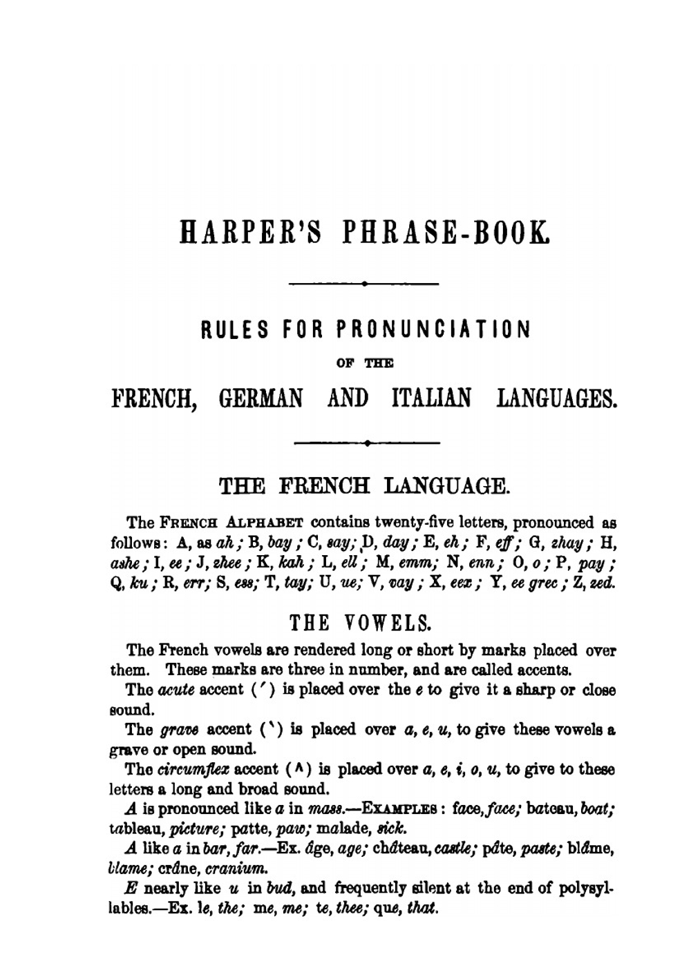 Harper's Phrase-Book. Or, Hand-Book of Travel Talk for Travellers and Schools | William Pembroke Fetridge