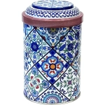 Банка жестяная Времена года (синяя) Ц99h145v110-01963